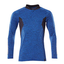 Mascot Azue Blue / Black Navy Accelerate Long Sleeve Polo Shirt 