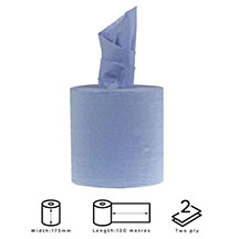 Blue Coreless Centrefeed 2 Ply 120M Towels 