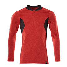Mascot Red/Black  Accelerate Long Sleeve Polo Shirt 