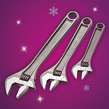 3 Piece Adjustable Wrench Set